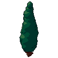 Cypress, pixel-art sprite