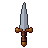 Dagger, pixel-art sprite