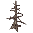 Dead pine, pixel-art sprite