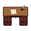Writing desk, pixel-art sprite