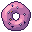 Doughnut, pixel-art sprite