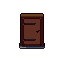 Wooden door, pixel-art sprite