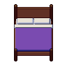 Double bed, pixel-art sprite