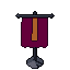 Tattered banner, pixel-art sprite