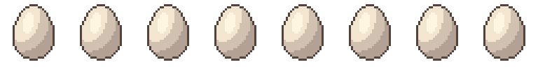 Huevo desde sus 8 lados, pixel art animado