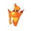 Fire elemental, pixel-art sprite