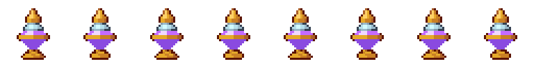 Elixir from all 8 sides, animated pixel art