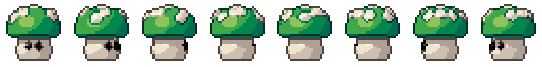 Extra life from all 8 sides, animated pixel art