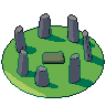 Stone circle, pixel-art sprite