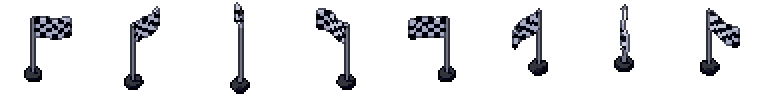 Finish line from all 8 sides, animated pixel art