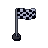 Finish line, pixel-art sprite