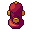 Fire hydrant, pixel-art sprite