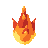 Fire, pixel-art sprite