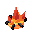 Small fire, pixel-art sprite