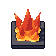 Fire vent, pixel-art sprite