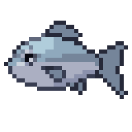 Fisch, animiertes Pixel-Art-GIF