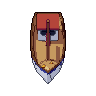 Fishing boat, pixel-art sprite