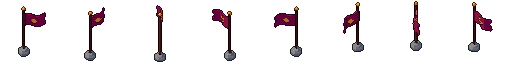 Bandera desde sus 8 lados, pixel art animado
