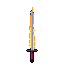 Flame sword, pixel-art sprite
