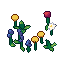 Flower patch, pixel-art sprite