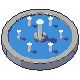 Plaza fountain, pixel-art sprite