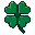 Lucky clover, pixel-art sprite