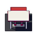 Petrol station, animated pixel-art GIF