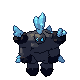 Crystal golem, pixel-art sprite