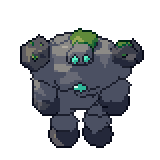 Stone golem, animated pixel-art GIF