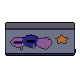 Graffiti wall, pixel-art sprite