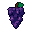 Grapes, pixel-art sprite
