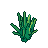 Grass tuft, pixel-art sprite