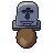 Gravestone, pixel-art sprite