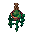 Hanging plant, pixel-art sprite