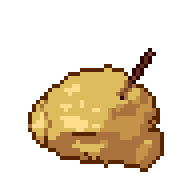Hay pile, animated pixel-art GIF