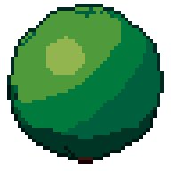 Round shrub, animated pixel-art GIF