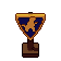 Heraldic shield, pixel-art sprite