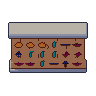 Hieroglyph wall, pixel-art sprite