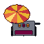 Food cart, pixel-art sprite