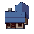 Corner house, pixel-art sprite