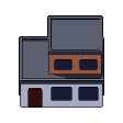 Modern house, pixel-art sprite