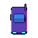Schwebeauto, Pixel-Art-Sprite, Vorderansicht