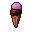 Ice cream, pixel-art sprite