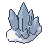Ice spikes, pixel-art sprite