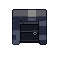 Iron door, animated pixel-art GIF