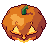 Jack-o'-lantern, pixel-art sprite