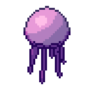 Jellyfish, animated pixel-art GIF
