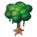 Arbre de la jungle, GIF animé en pixel art