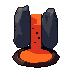 Lavafall, pixel-art sprite