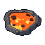 Lava pool, pixel-art sprite